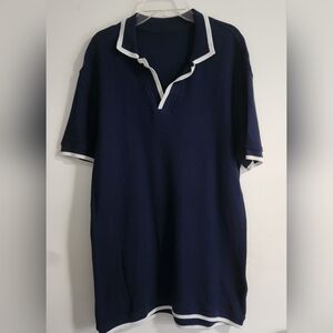 Orlebar Brown Cotton Polo Shirt Men’s Med Designer Resort Navy Blue